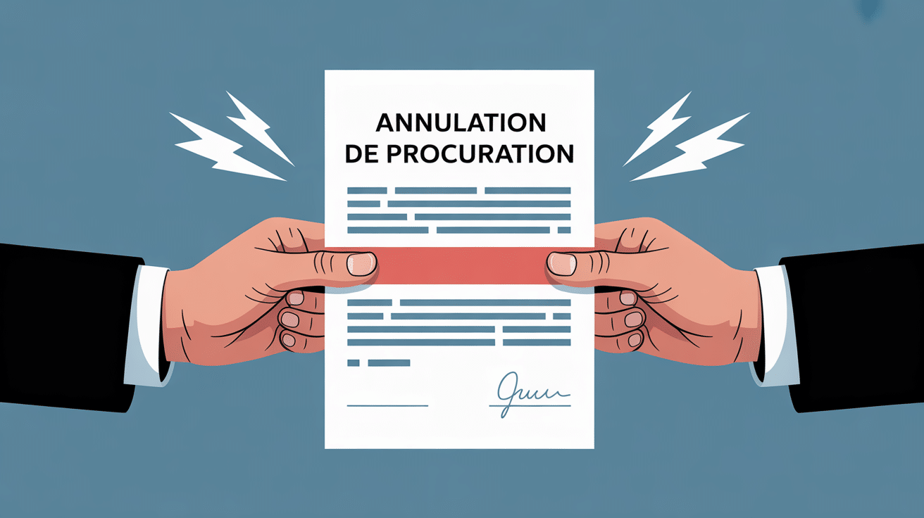 annuler une procuration image mains document barré