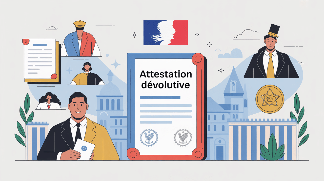 illustration attestation dévolutive et héritiers