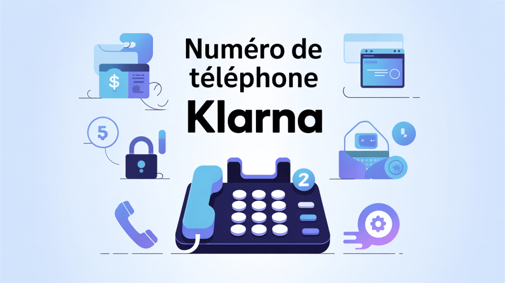 comment contacter klarna par téléphone illustration vectorielle