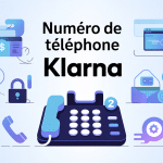 comment contacter klarna par téléphone illustration vectorielle