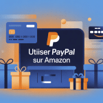 comment payer avec paypal sur amazon, illustration de carte paypal et amazon