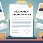 Déclaration circonstanciée sur table avec preuves