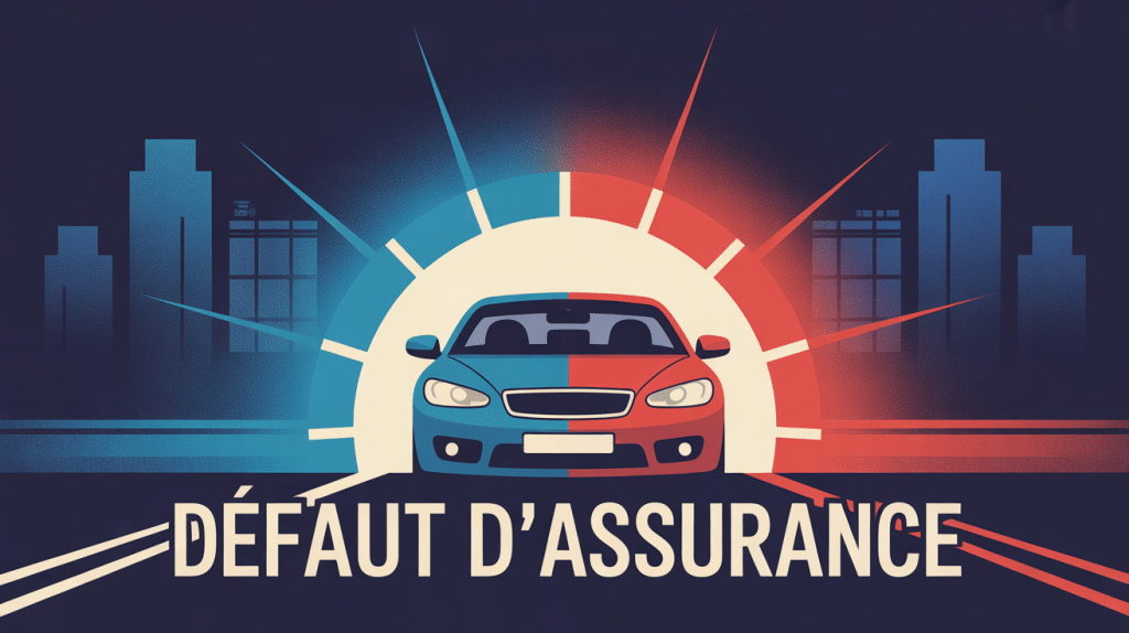 Image symbolique defaut d'assurance auto sécurité danger