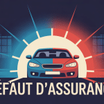 Image symbolique defaut d'assurance auto sécurité danger