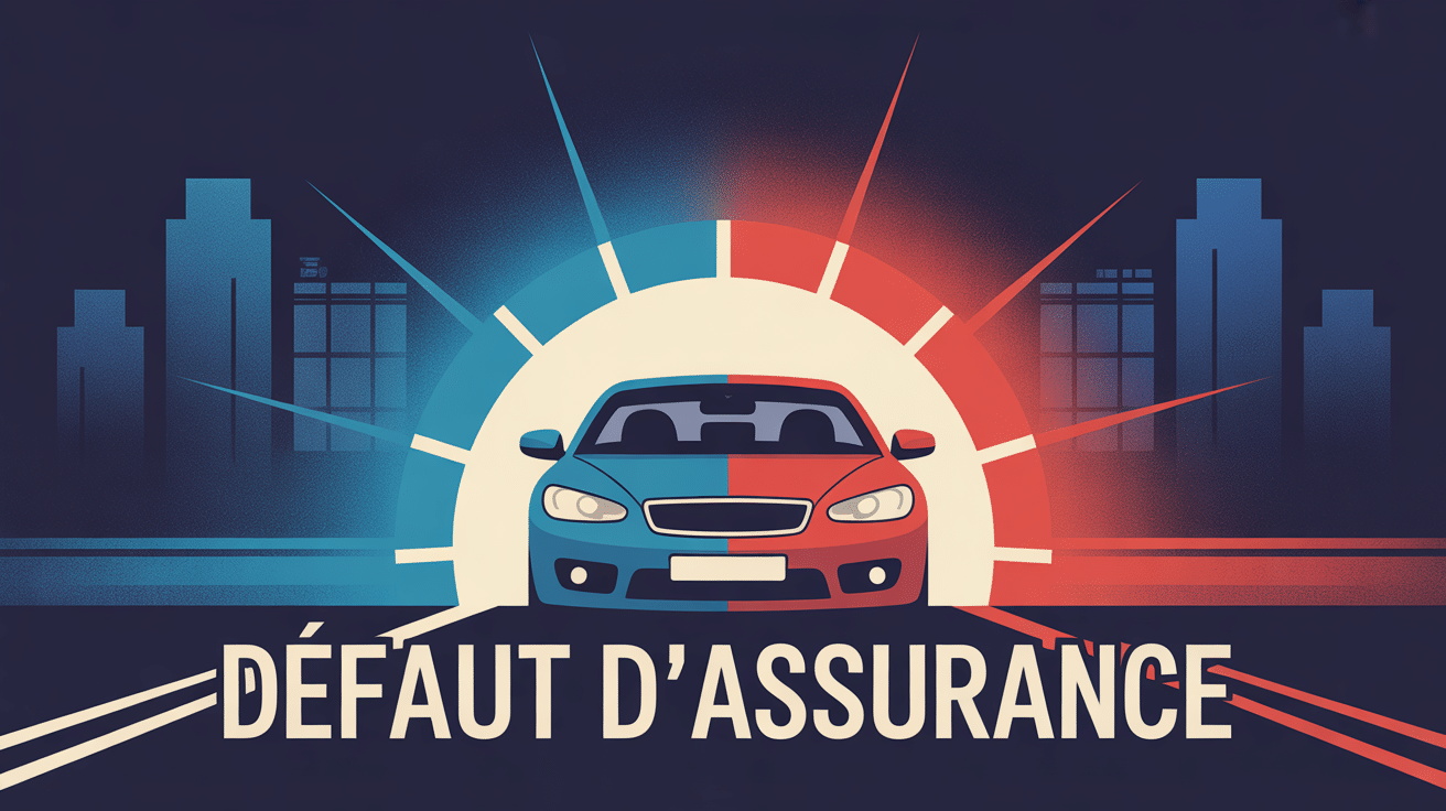 Image symbolique defaut d'assurance auto sécurité danger