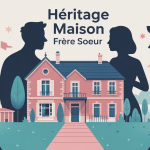 illustration heritage d'une maison entre frere et soeur