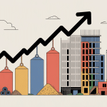 Graphique et immeuble illustrant l'indice coût de la construction