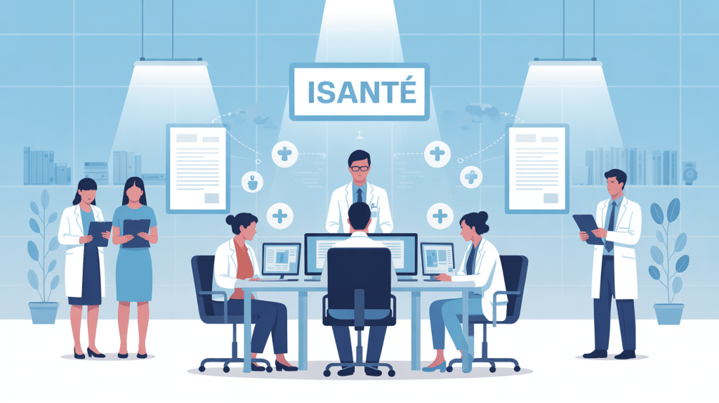 Illustration isanté dossier patient informatisé coordination médicale