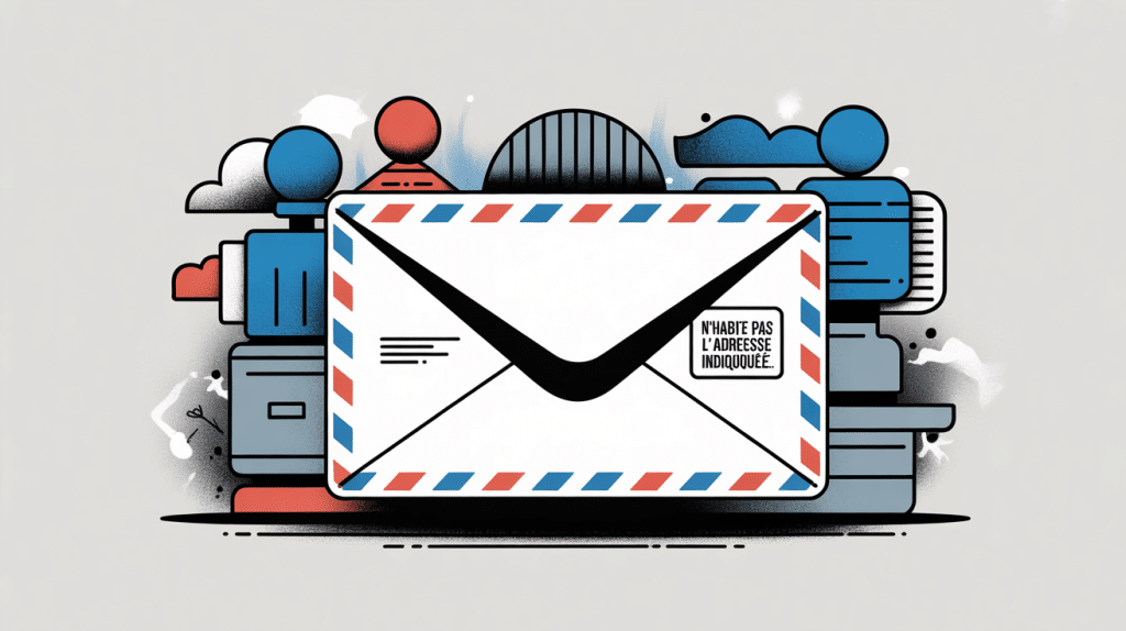 n'habite pas à l'adresse indiquée illustration enveloppe non remise