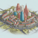 un plan de masse coté dans les 3 dimensions vue générale