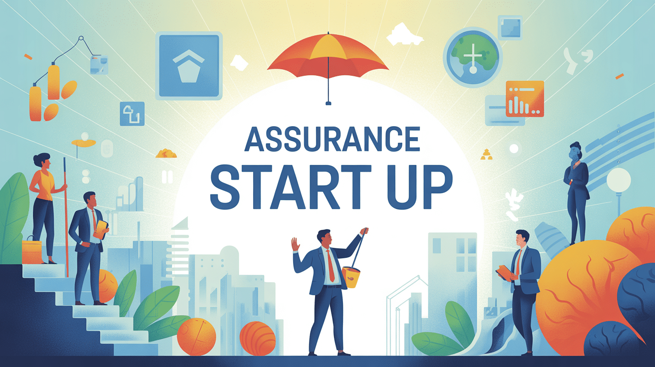 illustration start up assurance sécurité tech