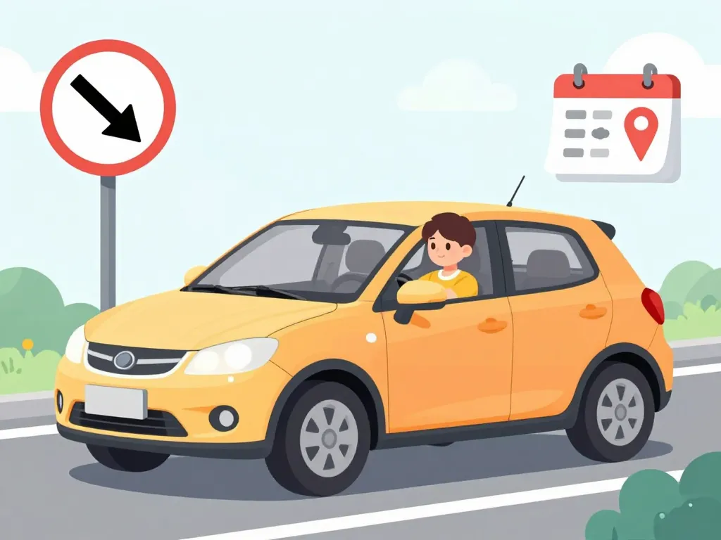 illustration règles jeune conducteur panneau limitations