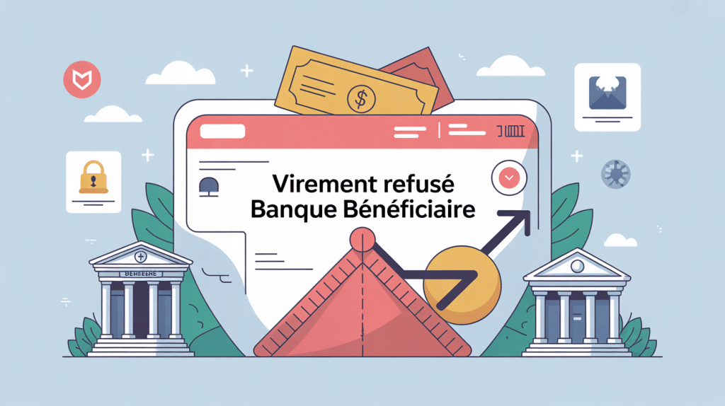 Illustration virement refusé par la banque du bénéficiaire