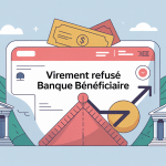 Illustration virement refusé par la banque du bénéficiaire